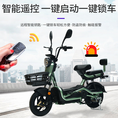 Xe điện với điều khiển từ xa chìa khóa hai người xe đạp điện mới pin xe