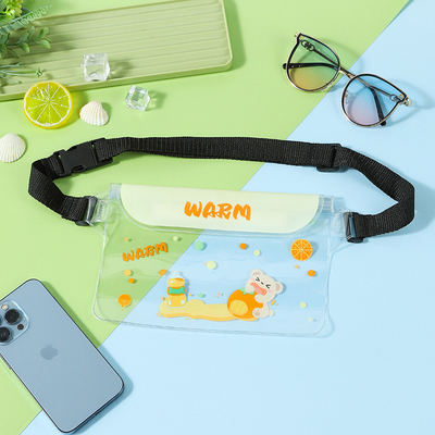 3 lớp niêm phong điện thoại di động lớn chống nước túi xách nghiêng đai bơi chống nước fanny gói PVC rafting ngoài trời biển