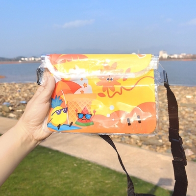 3 lớp niêm phong điện thoại di động lớn chống nước túi xách nghiêng đai bơi chống nước fanny gói PVC rafting ngoài trời biển