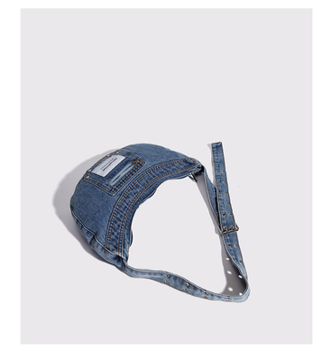2024 CROSS-BORDER NEW UNDERARM BAG NICHE DESIGN RETRO WASH DENIM BAG SENIOR DUMPLING BAG Những chiếc túi xách cao cấp