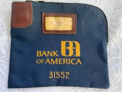 VINTAGE BANK OF AMERICA MONEY BAG LOCK BAG ID BAG BILL BILL BAG COIN BAG BANK LOCK BAG (Bạn có thể tham khảo thông tin của tôi)