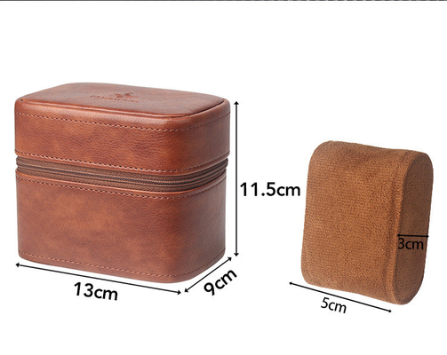 2 chiếc đồng hồ sưu tập hộp đồ trang sức qua biên giới dây đeo lưu trữ da bò hộp đồng hồ hộp đồ trang sức di động