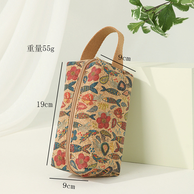 VINTAGE TRUE WOOD PRINT CORK MONEY BORSE BORSE BORK PRINT MONEY BAG KEY SMALL SQUARE BAG NOSTALGIA BAG (tạm dịch: Bức tranh bằng gỗ)