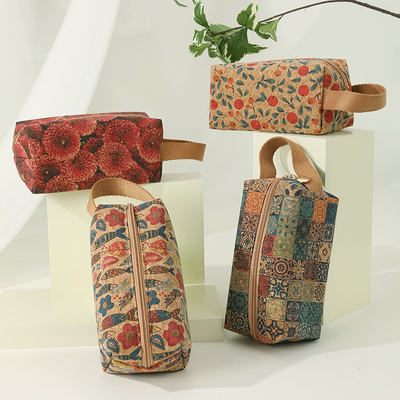 VINTAGE TRUE WOOD PRINT CORK MONEY BORSE BORSE BORK PRINT MONEY BAG KEY SMALL SQUARE BAG NOSTALGIA BAG (tạm dịch: Bức tranh bằng gỗ)