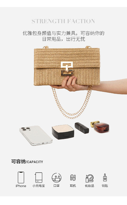NEW HOLIDAY WIND MULTI-LAYER CHAIN CLAMSHELL LOCK STRAW BAG BACK BACK BACK BACK BACK BACK BACK BACK BACK BACK BACK BACK BACK BACK BACK