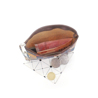 VINTAGE TRUE WOOD PRINT CORK MONEY BORSE BORSE BORK PRINT MONEY BAG KEY SMALL SQUARE BAG Casual NOSTALGIA CLUTCH BAG (tạm dịch: Bức tranh bằng gỗ)