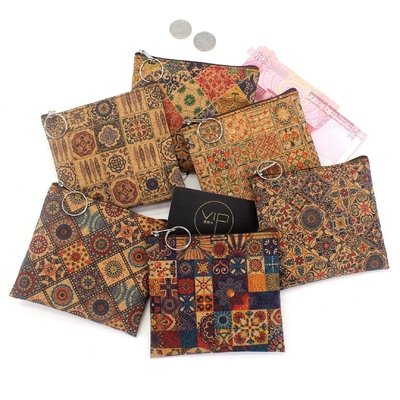 VINTAGE TRUE WOOD PRINT CORK MONEY BORSE BORSE BORK PRINT MONEY BAG KEY SMALL SQUARE BAG Casual NOSTALGIA CLUTCH BAG (tạm dịch: Bức tranh bằng gỗ)