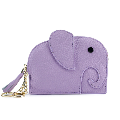 Lớp đầu tiên da bò túi tiền của phụ nữ NEW ELEPHANT CREATIVE TASSEL ZIPPER BAG da chìa khóa túi tiền túi