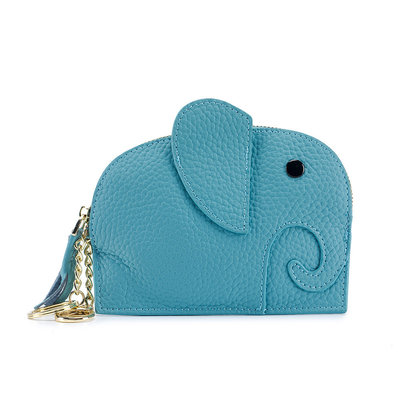 Lớp đầu tiên da bò túi tiền của phụ nữ NEW ELEPHANT CREATIVE TASSEL ZIPPER BAG da chìa khóa túi tiền túi