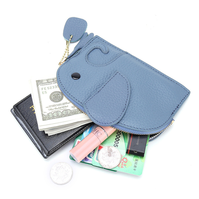 Lớp đầu tiên da bò túi tiền của phụ nữ NEW ELEPHANT CREATIVE TASSEL ZIPPER BAG da chìa khóa túi tiền túi