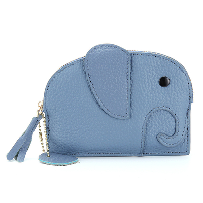 Lớp đầu tiên da bò túi tiền của phụ nữ NEW ELEPHANT CREATIVE TASSEL ZIPPER BAG da chìa khóa túi tiền túi