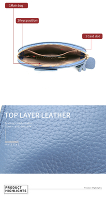 Lớp đầu tiên da bò túi tiền của phụ nữ NEW ELEPHANT CREATIVE TASSEL ZIPPER BAG da chìa khóa túi tiền túi