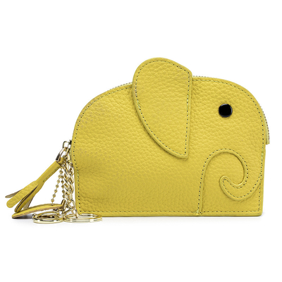Lớp đầu tiên da bò túi tiền của phụ nữ NEW ELEPHANT CREATIVE TASSEL ZIPPER BAG da chìa khóa túi tiền túi