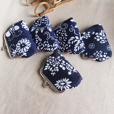 ETHNIC STYLE BATIK coin purse MINI BUCKLE small purse túi tiền nữ