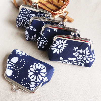 ETHNIC STYLE BATIK coin purse MINI BUCKLE small purse túi tiền nữ