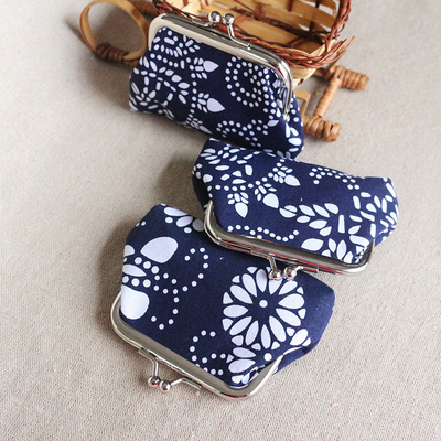 ETHNIC STYLE BATIK coin purse MINI BUCKLE small purse túi tiền nữ