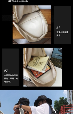 2024 NEW FASHION LIGHTWEIGHT TRAVEL LEISURE LARGE CAPACITY Junior High School nữ sinh viên đại học Schoolbag