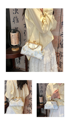 NEW CHINESE STYLE CHEONGSAM DINNER BAG FOR WOMEN 2024 PRINCE/SUMMER NEW HANDBAG SENIOR CHAIN CROSSBODY BAG Những chiếc túi xách mới dành cho phụ nữ