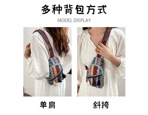 NEW CHINESE FASHION SINGLE SHOULDER CROSSBODY BAG NET Đỏ đơn giản phong cách dân tộc túi nhỏ kết cấu túi ngực túi nữ