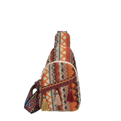 NEW CHINESE FASHION SINGLE SHOULDER CROSSBODY BAG NET Đỏ đơn giản phong cách dân tộc túi nhỏ kết cấu túi ngực túi nữ