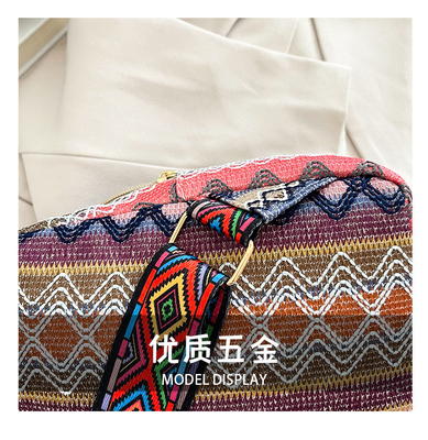 NEW CHINESE FASHION SINGLE SHOULDER CROSSBODY BAG NET Đỏ đơn giản phong cách dân tộc túi nhỏ kết cấu túi ngực túi nữ