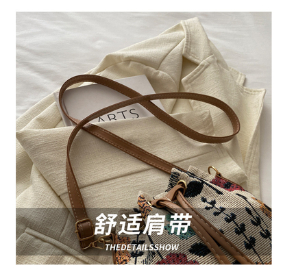 NEW CHINESE NATIONAL WIND ARMIPIT BUCKET BAG SIMPLE FASHION TREND SUMMER NEW LINEN STYLE HIGH-GRADE SENSE SINGLE SHOULDER (Tạm dịch: Một vai duy nhất)