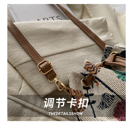 NEW CHINESE NATIONAL WIND ARMIPIT BUCKET BAG SIMPLE FASHION TREND SUMMER NEW LINEN STYLE HIGH-GRADE SENSE SINGLE SHOULDER (Tạm dịch: Một vai duy nhất)