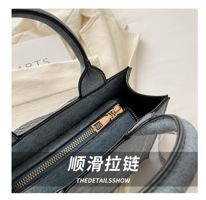 VINTAGE CHIC TEXTURED LETTER TOTE BAG BAG VINHA 2024 NEW LARGE CAPITY FASHION HANDBAG CÔNG BÁO BÁO BÁO BÁO