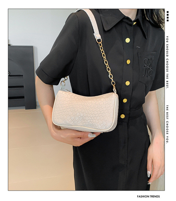 TREND NEW FASHION STONE PRINT NICHE DESIGN SINGLE SHOULDER CROSSBODY BAG HIGH-GRADE WOMEN'S EXPLOSIVE UNDER-ARM BAG (Bộ đồ phụ nữ bùng nổ ở dưới cánh tay)