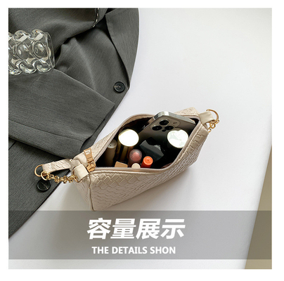 TREND NEW FASHION STONE PRINT NICHE DESIGN SINGLE SHOULDER CROSSBODY BAG HIGH-GRADE WOMEN'S EXPLOSIVE UNDER-ARM BAG (Bộ đồ phụ nữ bùng nổ ở dưới cánh tay)