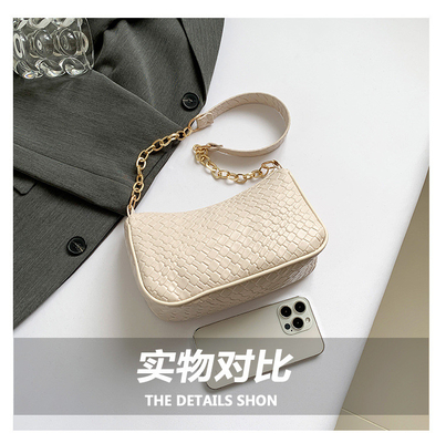 TREND NEW FASHION STONE PRINT NICHE DESIGN SINGLE SHOULDER CROSSBODY BAG HIGH-GRADE WOMEN'S EXPLOSIVE UNDER-ARM BAG (Bộ đồ phụ nữ bùng nổ ở dưới cánh tay)