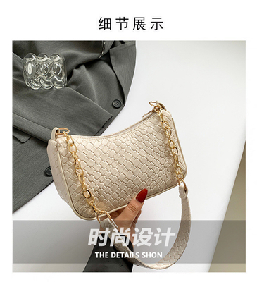 TREND NEW FASHION STONE PRINT NICHE DESIGN SINGLE SHOULDER CROSSBODY BAG HIGH-GRADE WOMEN'S EXPLOSIVE UNDER-ARM BAG (Bộ đồ phụ nữ bùng nổ ở dưới cánh tay)
