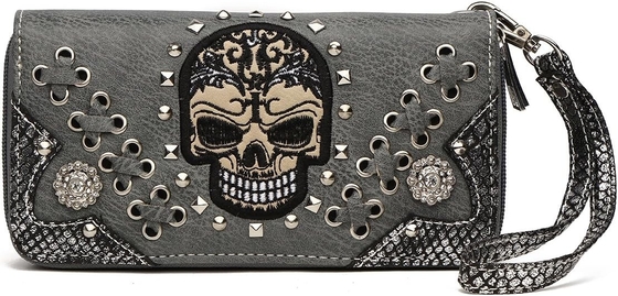 Sugar Skull Day of the Dead Punk Art Purse Thắt lưng cắt rời Đàn bà