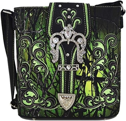 Phù hình Đá râm Đá rồng Đá rắn Đeo súng Cổ tay Western Crossbody Cowgirl Country Thẻ đệm Đàn bà Một vai