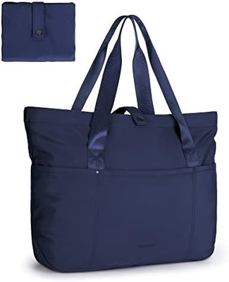 BAGSMART Tote Bag cho phụ nữ, Tote Bag gấp với Zipper túi vai lớn Top cầm túi xách cho du lịch, công việc