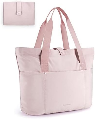 BAGSMART Tote Bag cho phụ nữ, Tote Bag gấp với Zipper túi vai lớn Top cầm túi xách cho du lịch, công việc
