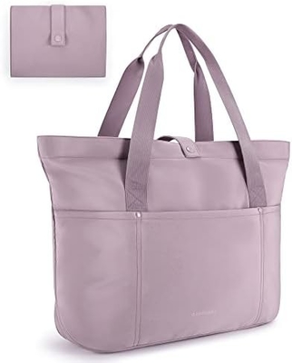 BAGSMART Tote Bag cho phụ nữ, Tote Bag gấp với Zipper túi vai lớn Top cầm túi xách cho du lịch, công việc