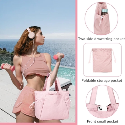 BTOOP TOTE BAG FOR WOMEN, FOLDABLE BEACH GYM BAGS, BACK-CINCH LIGHTWEIGHT SHOPPER SHOULDER BAG cho du lịch, công việc