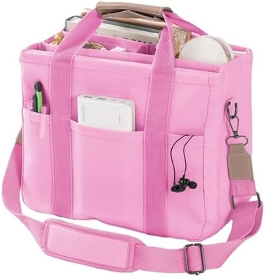 Túi Tote vải với nhiều túi Crossbody Tote Bag cho phụ nữ Thẻ tay tay vai thời trang Tất cả mọi thứ Tote Bag với Compart