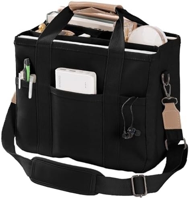 Túi Tote vải với nhiều túi Crossbody Tote Bag cho phụ nữ Thẻ tay tay vai thời trang Tất cả mọi thứ Tote Bag với Compart