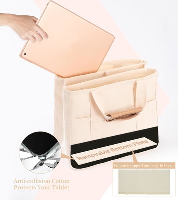 Túi Tote vải với nhiều túi Crossbody Tote Bag cho phụ nữ Thẻ tay tay vai thời trang Tất cả mọi thứ Tote Bag với Compart