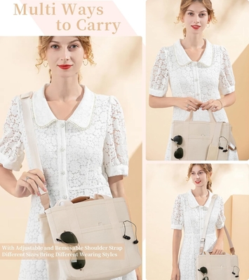 Túi Tote vải với nhiều túi Crossbody Tote Bag cho phụ nữ Thẻ tay tay vai thời trang Tất cả mọi thứ Tote Bag với Compart