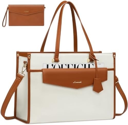 LOVEVOOK túi xách xách tay cho phụ nữ, 15,6 inch túi xách xách tay 2 trong 1 túi làm việc chuyên nghiệp túi xách kinh doanh với ly hợp