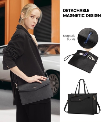 LOVEVOOK túi xách xách tay cho phụ nữ, 15,6 inch túi xách xách tay 2 trong 1 túi làm việc chuyên nghiệp túi xách kinh doanh với ly hợp