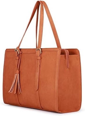 Đối với phụ nữ 15,6 inch túi xách làm việc PU da ví máy tính cho văn phòng kinh doanh với 3 lớp ngăn