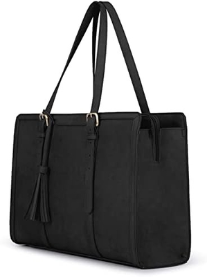 Đối với phụ nữ 15,6 inch túi xách làm việc PU da ví máy tính cho văn phòng kinh doanh với 3 lớp ngăn