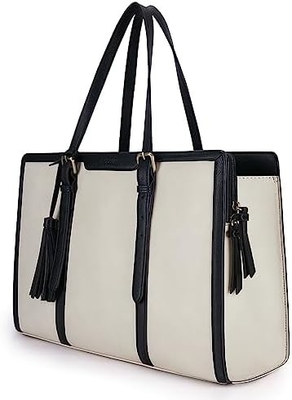 Đối với phụ nữ 15,6 inch túi xách làm việc PU da ví máy tính cho văn phòng kinh doanh với 3 lớp ngăn
