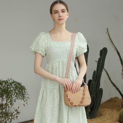 Herald nhỏ tay làm rơm sổ túi crossbody túi cho phụ nữ, mùa hè chic vải túi xách vai túi xách với dây xích