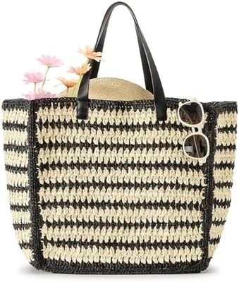 HERALD HANDMADE LARGE STRAW TOTE HANDBAG FOR WOMEN, SUMMER BEACH WEAVING CHIC Woven SHOULDER BORSE túi xách để đi du lịch
