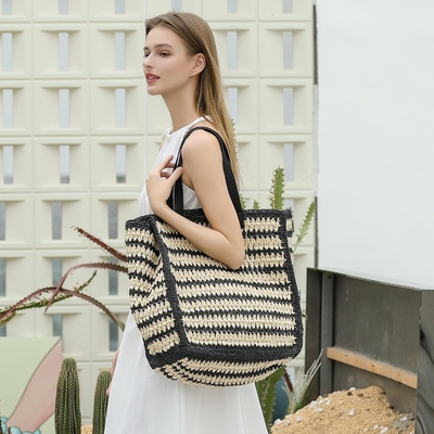 HERALD HANDMADE LARGE STRAW TOTE HANDBAG FOR WOMEN, SUMMER BEACH WEAVING CHIC Woven SHOULDER BORSE túi xách để đi du lịch